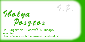 ibolya posztos business card